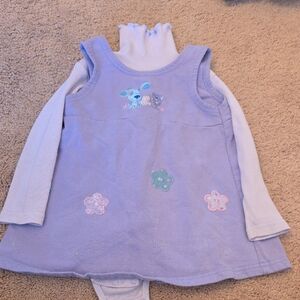 Adorable Purple Dress with Floral Accents